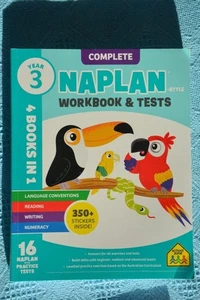 School Zone YEAR 3 NAPLAN-Style WORKBOOK & TESTS English/Maths Book.4 books in 1 - Picture 1 of 1
