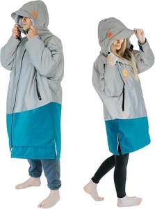 Tundra Fox Ultra Reflective Changing Robe Hooded Coat Jacket - Size Large - Teal - Picture 1 of 6