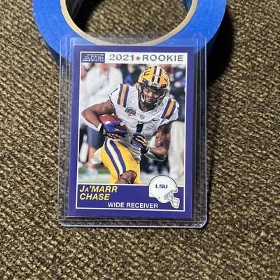 🏈 JAMARR CHASE 2021 PANINI SCORE ROOKIE RC # 62 - Image 1 of 2