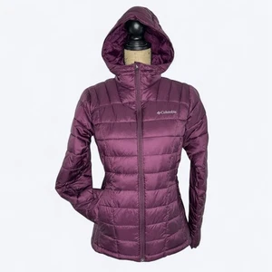 Columbia Thermo Coil Puffer Jacket Damen Gr. S lila Kapuze Outdoor Gorpcore - Bild 1 von 16