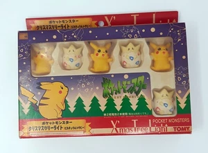 Pokemon Tomy Xmas Tree Light Christmas lights vintage Pikachu Togepi set - Picture 1 of 9