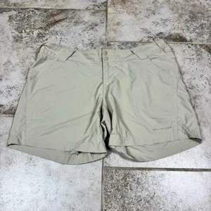 Columbia Shorts PFG Omni Shade Womens Tan Fishing Gear L Pockets Nylon Outdoor - Picture 1 of 10