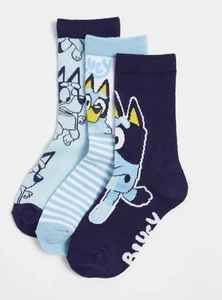 Boys Pack of 3 crew Socks BLUEY size 5-8 (2-4 years ) NEW 5858 - Picture 1 of 3