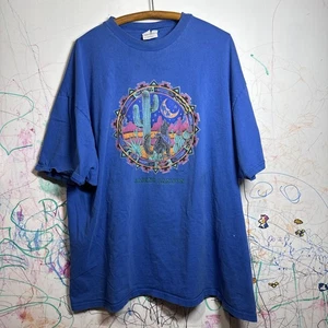 Camiseta De Colección Y2K Azul XXXL Sabino Canyon Wolf Howling Hanes Peso Pesado Gráfico - Imagen 1 de 10