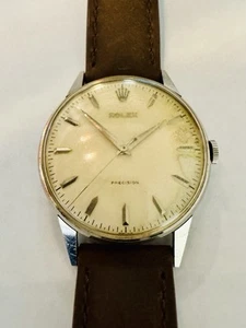 Rolex Precision Ref.9022 Antique Vintage White Dial Hand Winding Wristwatch - Picture 1 of 3