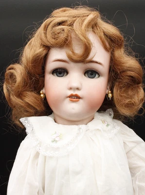 Antique 24" German Simon & Halbig 1349 Jutta Doll Compo Body Pierced Ears - Image 1 of 4