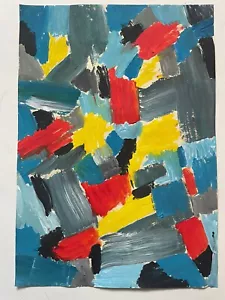 HANS HOFMANN American Expressionist Abstract Art Red Blue Painting Original A17 - Picture 1 of 8
