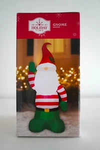 Holiday Time Gnome Airblown Inflatable Christmas Outdoor Decor Lights Up 4Ft NEW - Picture 1 of 3