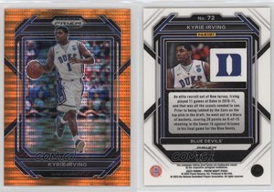 2023-24 Panini Prizm Draft Picks Orange Pulsar Prizm /49 Kyrie Irving #72