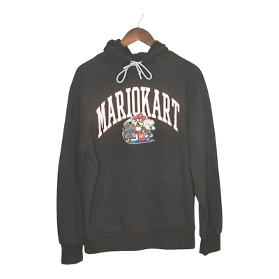 Sudadera con Capucha Nintendo Mario Kart Negra Adulto Grande Pullover Juegos Retro Foto 1 de 4
