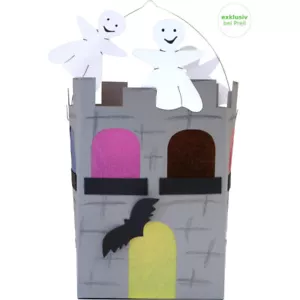 Laternen Bastelset Geisterschloss vorgestanzt, 6 Stück, DIY, Laternenumzug - Bild 1 von 1