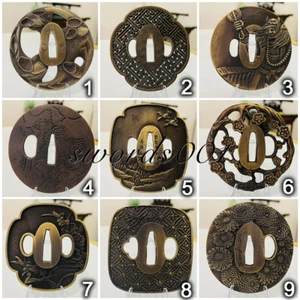 Collection Zinc Alloy Tsuba Hand Guard For Japanese Katana Sword Diy Maintenance - Picture 1 of 27