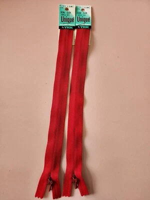 YKK New Unique Invisible Zipper 9in Apple Red Color 519, ART 0309 - Image 1 of 3