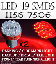 ICBEAMER 2 prs 1156 5008 LED 19 SMD Red Replace Halogen Backup Light Bulbs G30