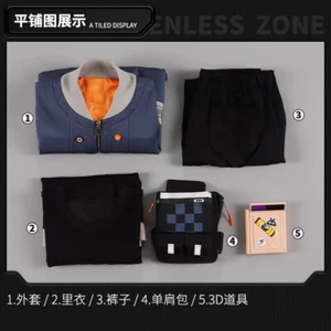 ZZZ Zenless Zone Zero Wise cappotto pantaloni borsa a tracolla cosplay vestito costumi regalo - Foto 1 di 19