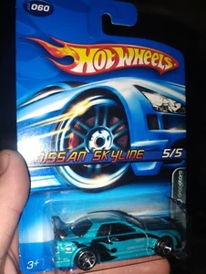 Hot Wheels Nissan Skyline Dropstars #060 5/5 Scale 1:64 Teal Blue VHTF RARE Mint - Picture 1 of 5