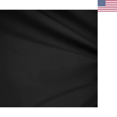 Tela de tela ancha de mezcla de algodón negra premium - 1 yarda 60" de ancho - versátil Foto 1 de 2