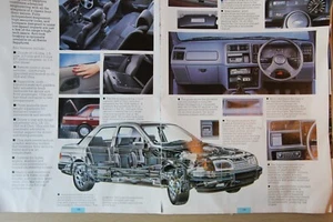 Extracto de folleto de la gama Ford 1987 - ORION L, GL, Ghia, inyección F03 - Imagen 1 de 2