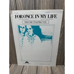 For Once In My Life Easy Piano Solo Partiture di Dan Coates 1977 - Foto 1 di 4