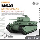 MRY-SFW SS72543 1/72 25mm Military Model Kit US M6A1 Heavy Tank