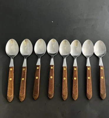 Juego de 8 cucharas soperas con mango de madera Washington Forge/WF Town & Country 7 1/2" Foto 1 de 4