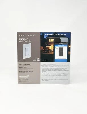 NIB! Insteon Dimmer Switch - White | 600W | Rev 8.2 - Image 1 of 2