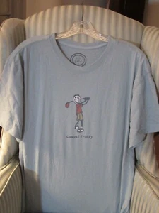 NWTS .LIFE IS GOOD MENS 100% COTTON S/S TEE..JAKE GOLFING..."CASUAL FRIDAY" (M) - Picture 1 of 2