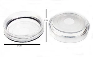 Tapas Protector Suelo Ruedas Mueble Desliza Claro Plástico 60mm Paquete De 24 - Picture 1 of 1