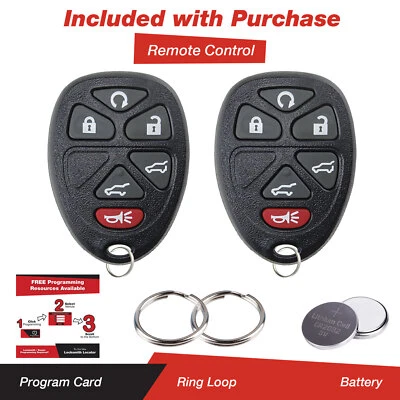 2 For 2007 2008 2009 2010 2011 2012 2013 2014 Chevrolet Tahoe Remote Key Fob - Image 1 of 3