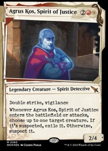 MTG AGRUS KOS, SPIRIT OF JUSTICE 383 FOIL EXC INVISIBLE INK SPIRITOMKM X EN - Picture 1 of 1