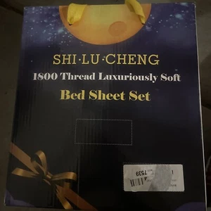 Neu Shi Lu Cheng Queen Größe 6 Stck. 1800 Fadenzahl Lakenset Hypoallergen Weiß - Bild 1 von 1