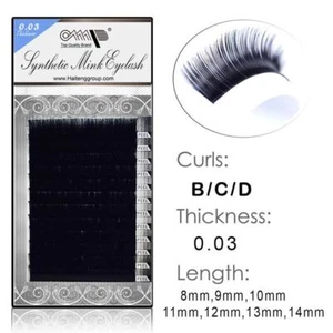 Luxury Silk Volume ciglia-B/C/D Curl/0,03 spessore ciglia singole - Foto 1 di 5