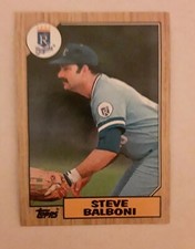 1987 Topps Steve Balboni baseball card # 240. Kansas City Royals. 