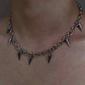 Collar colgante con remache de pasador para hombre mujer estilo gargantilla punk gótico de acero inoxidable - Imagen 1 de 7
