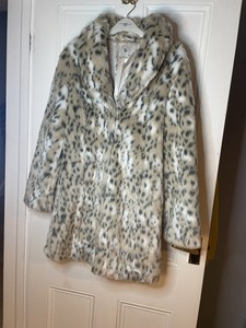 leopard print coat size 16