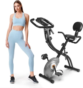 Exercise Bike Foldable Fitness Indoor Stationary Bike Magnetic 3 in 1 Upright Re - Picture 1 of 8
