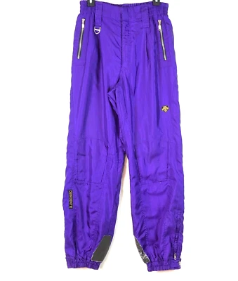 Vintage Descente Ski Pants Mens 36 Purple Snowboard Entrant Nylon Retro 80s 90s - Image 1 of 4
