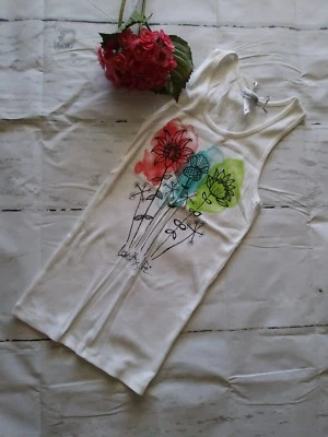 Camiseta sin mangas Love This Life Flower para mujer talla M  Foto 1 de 4