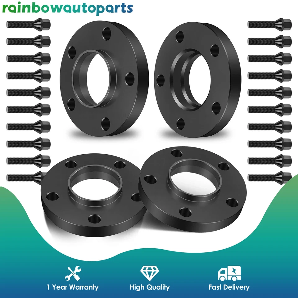 Espaçadores de roda centrífugos 4 peças 20 mm 5x120 para BMW 5-Series 525i 528i 530i 540i M5 - Imagem 1 de 4