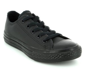 black leather converse junior