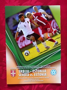 SERBIA v ESTONIA OFFICIAL FOOTBALL PROGRAMME OCTOBER 2010's at PARTIZAN BELGRADE - Picture 1 of 9