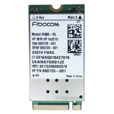 FIBOCOM H380-GL HP hs3210 HSPA+ 3G WWAN Card 860726-001 For HP EliteBook 840 G4 - Image 1 of 4