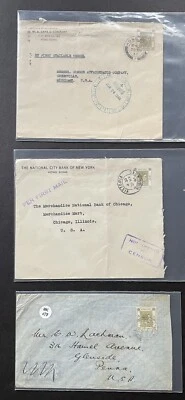 Hong Kong KGVI historia postal (23-9D) #SG151 franqueo solo + tarifa 30C + 3 CDS diferentes Foto 1 de 3