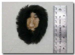 Vintage Miniatur Alaska Eskimo Maske, handgenäht Karibik - Bild 1 von 3