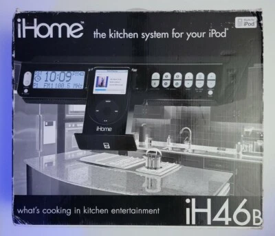 iHome iH46 under cabinet kitchen System for your Ipod,  Black - Image 1 of 4