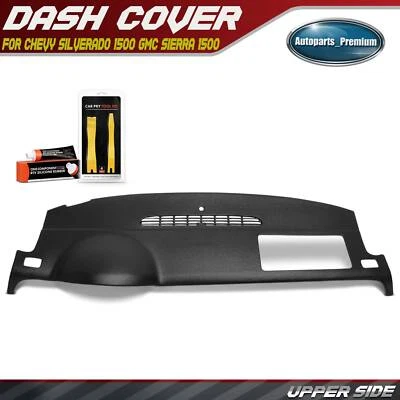 Upper Black Dash Cover W/ Speaker Holes for Chevy Silverado 1500 GMC Sierra 1500 - Image 1 of 4