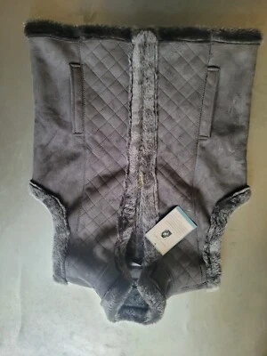 Jaclyn Smith Piel de Gamuza Imitada Chaleco Cuerpo Calentador Pequeño Foto 1 de 4