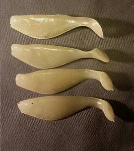 4 Stück T Shad Gummifisch Kunstköder - Picture 1 of 1