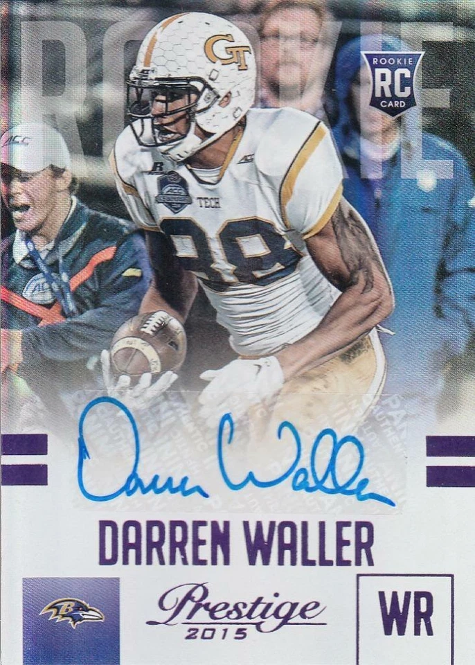 2015 Prestige Rookie Autographs Purple #222 Darren Waller 30/100 Raiders - Image 1 of 1