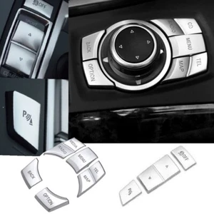 For BMW 5 6 7 Series X3 iDRIVE Multi-Media Gear Shift Button Panel Cover Trims - Bild 1 von 18